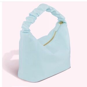 Stoney Clover Lane Nylon Scrunch Handle Tote Sky NWT